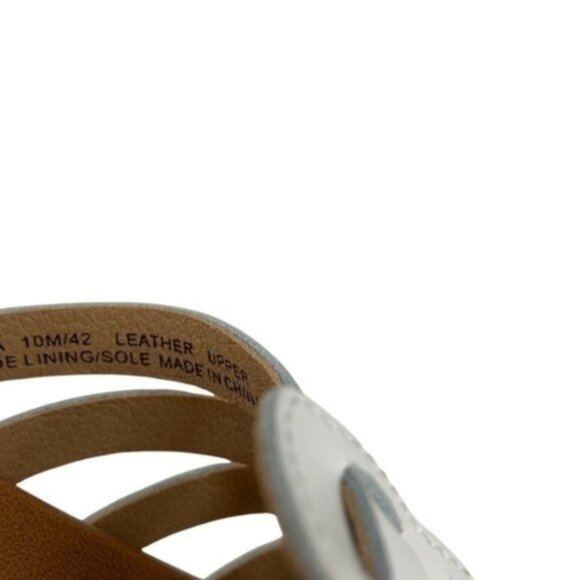 Lucky Brand White Leather Slip On Sandals - Picture 4 of 7